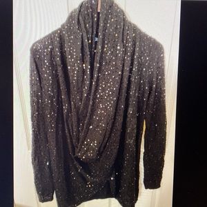 Alice & Olivia ETERNITY Wrap Security Sweater Eclectic Unusual brown school